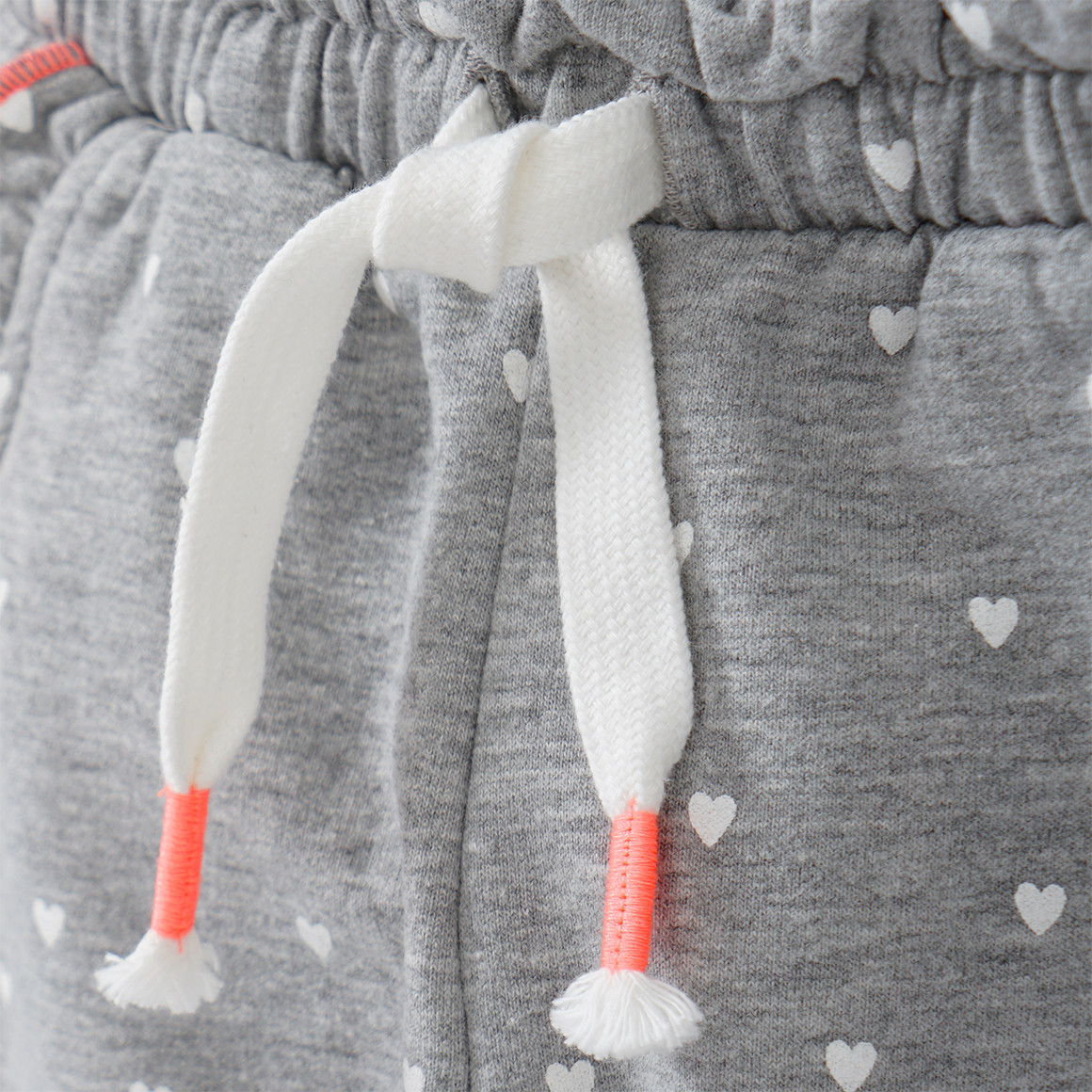 Topomini Baby Jogginghose mit Herz-Print hellgrau