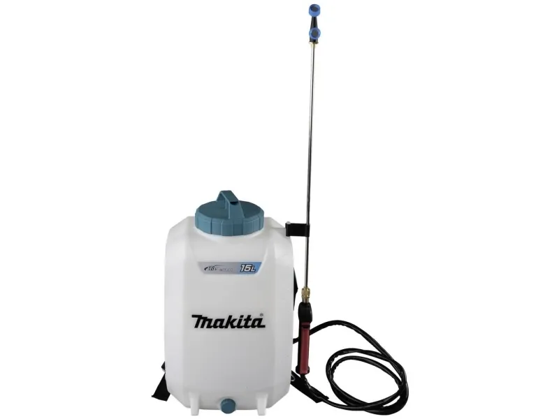 Makita DUS158Z, Rygsæk havesprøjte, 15 L, Blå, Hvid, 5 bar, Udendørs, 325 mm