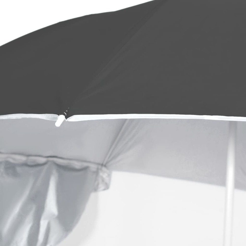 Parasol de plage avec parois latérales 215 cm anthracite
