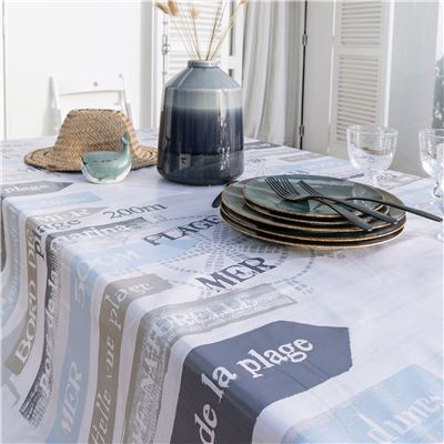 Toile cirée motif plage