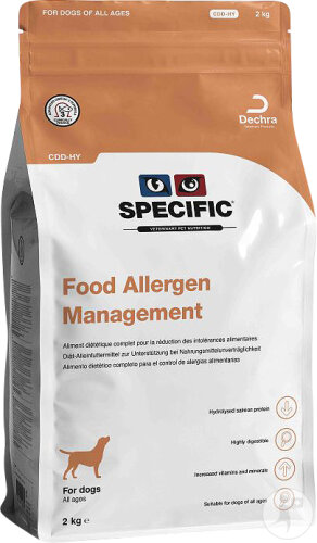 Specific CDD-HY Food Allergen Management Chiens Adultes Multiples Allergies 2kg