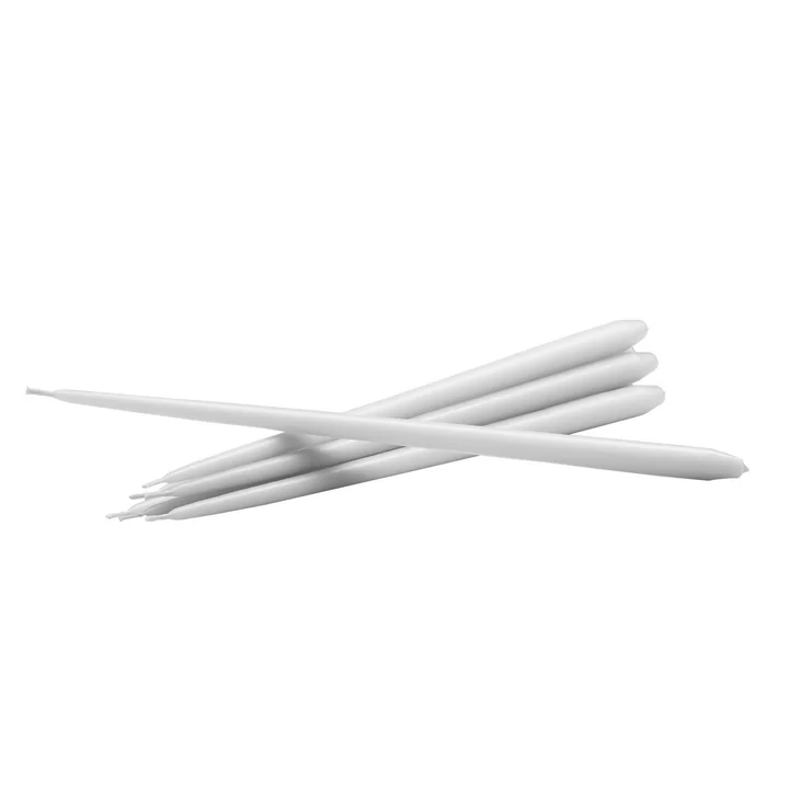 Stoff Nagel - Kerzen by Ester & Erik (6er-Set), weiss