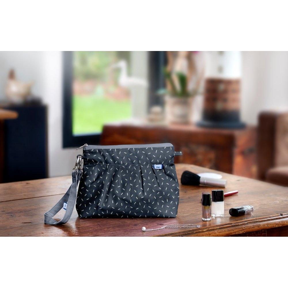 Pochette Plissée Paille Argent Jean