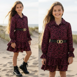 Bordeaux leopard dress