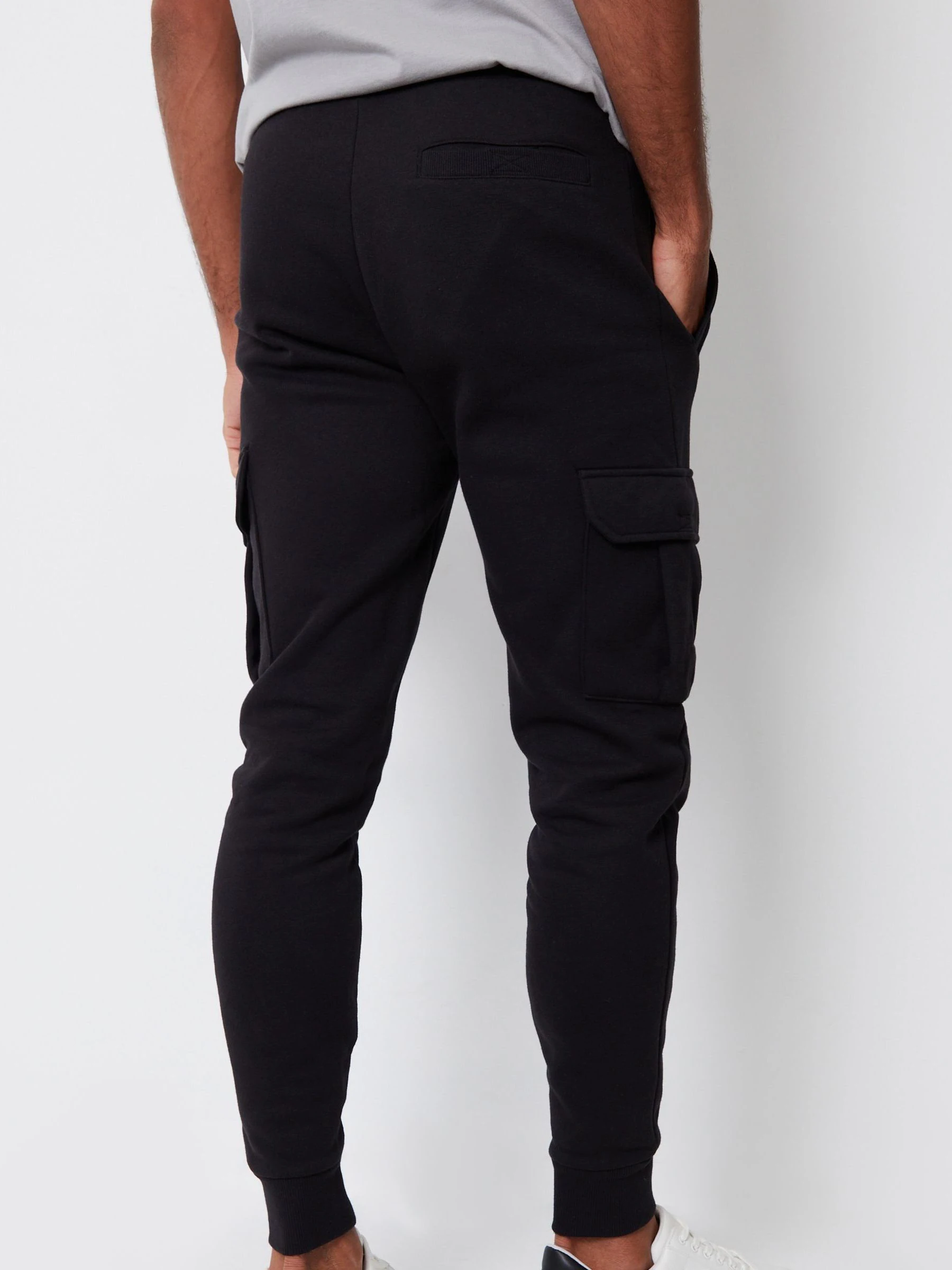 Zwart - Threadbare joggingbroek in cargostijl