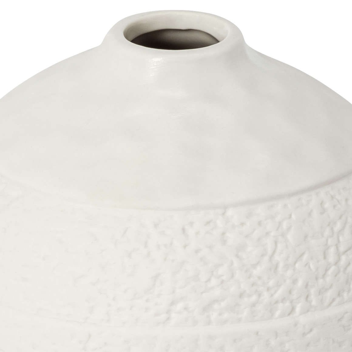 My Home Kleine Vase mit Strukturmuster weiss