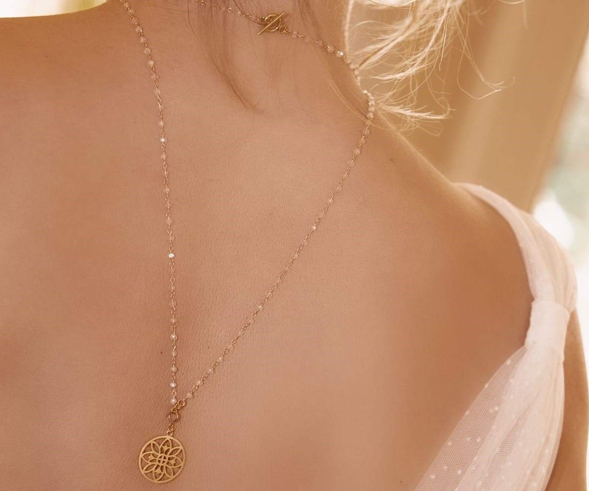 Collier bijou de dos/recto verso Pranayama