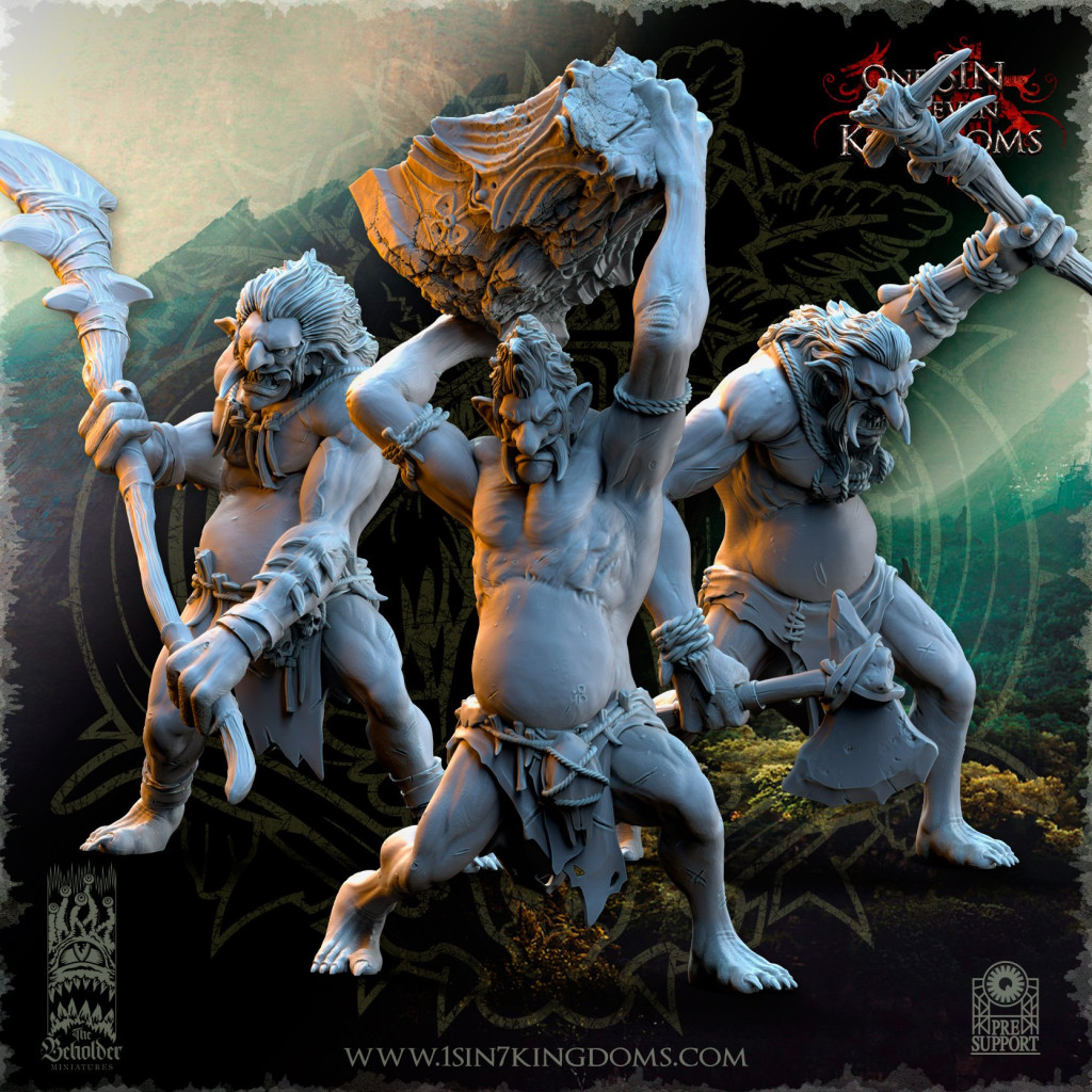 The Beholder Miniatures - Trolls - Trolls des Forets