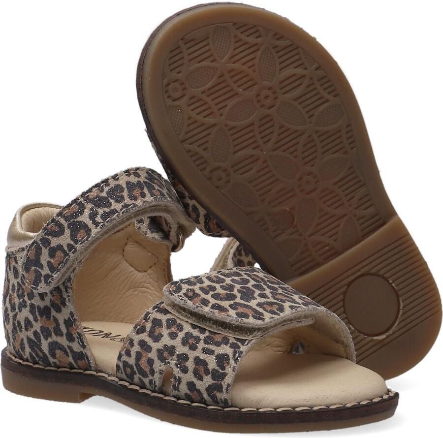 Ton & Ton Meisjes Platte sandalen E1855-212 Beige Leer