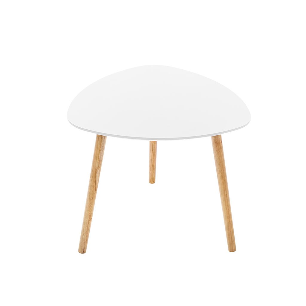 Table à café gigogne MILEO plateau blanc 40x41x40cm