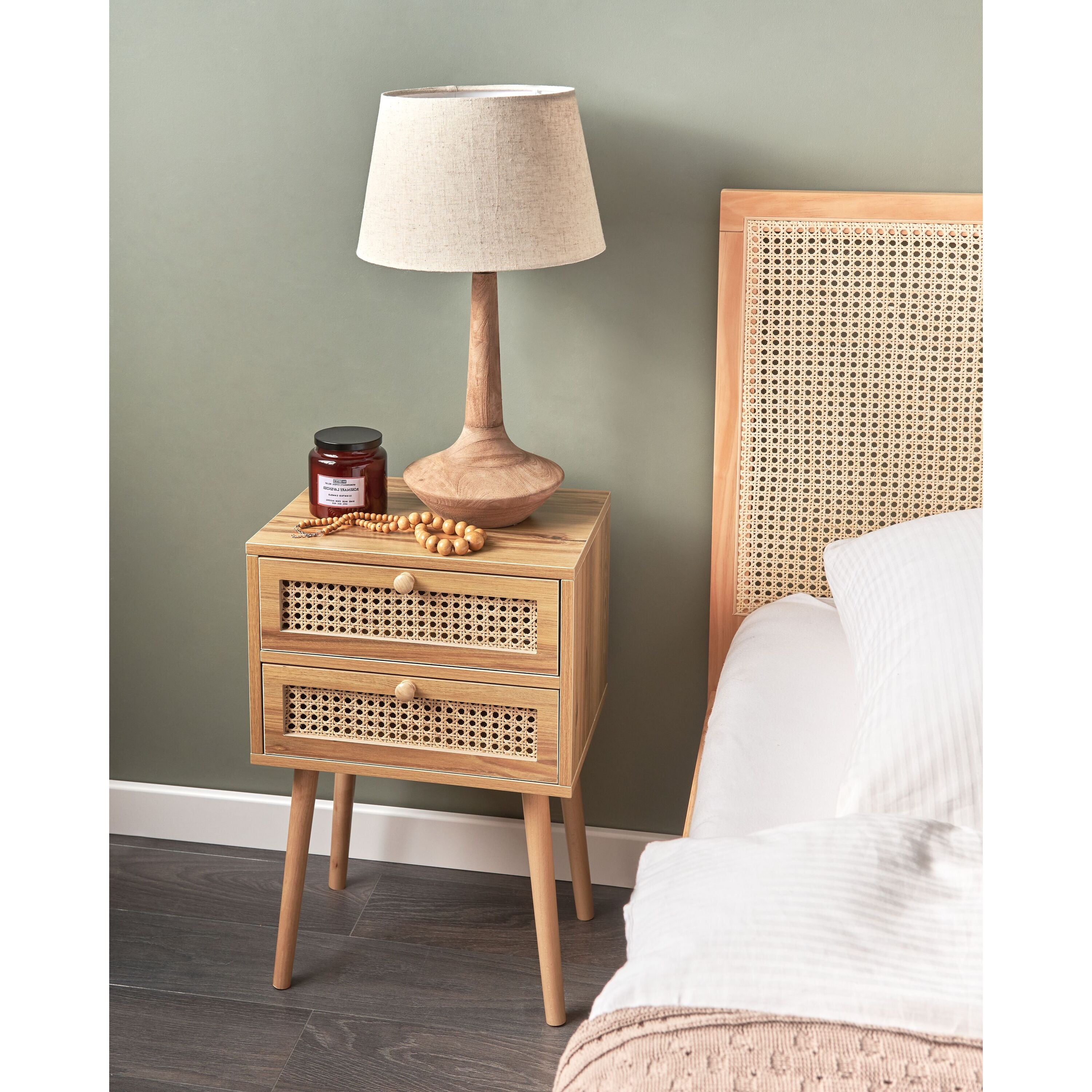 Beliani - BUTTE - Nachtkastje - Lichtbruin - MDF