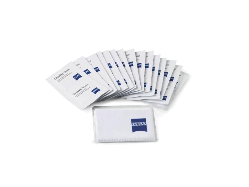 Zeiss Reinigungsset Reinigungstücher 20 Stück Reinigungstücher mit zusätzlichem Mikrofasertuch