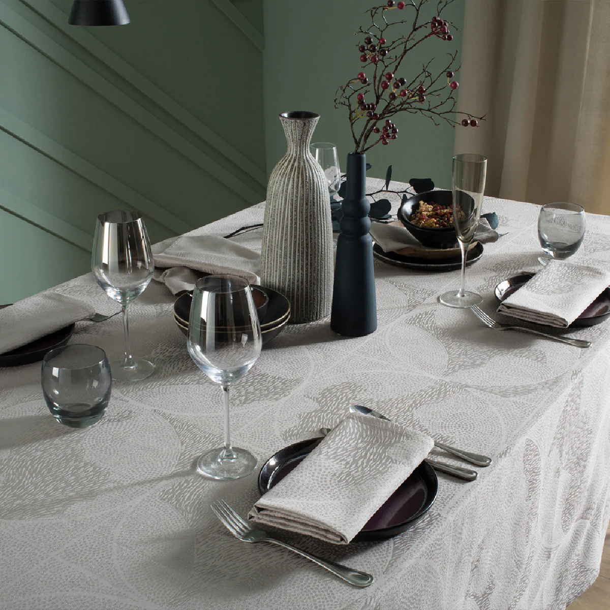 Nappe ronde pur coton Diam. 155 cm Garnier Thiebaut