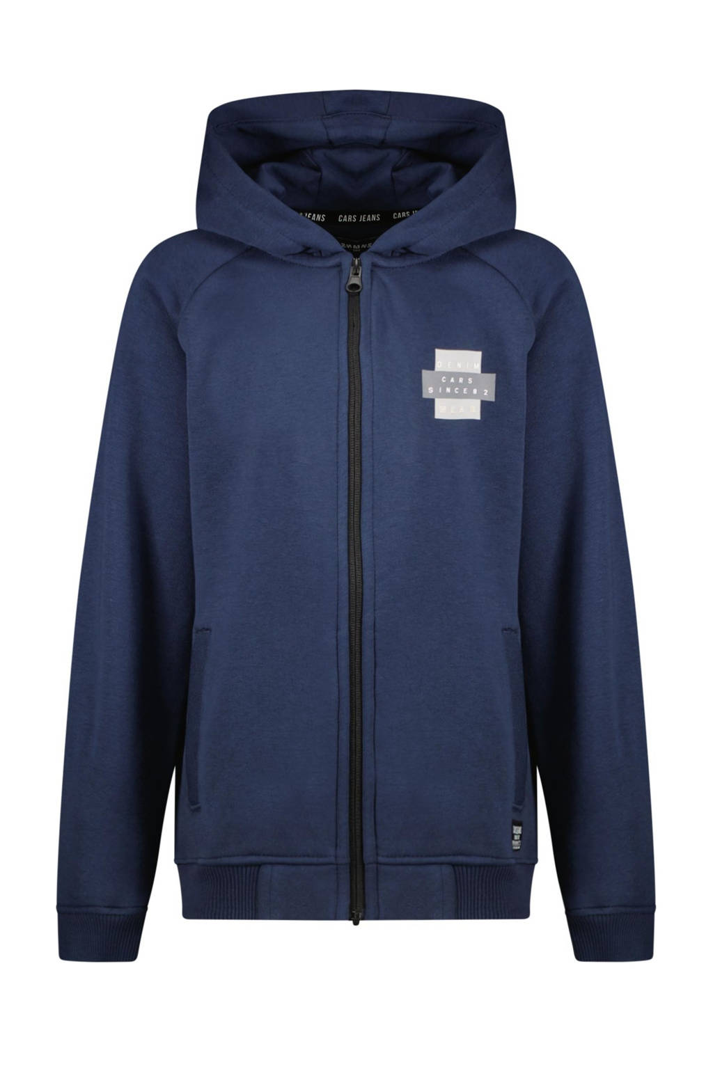 Cars sweatvest met printopdruk donkerblauw