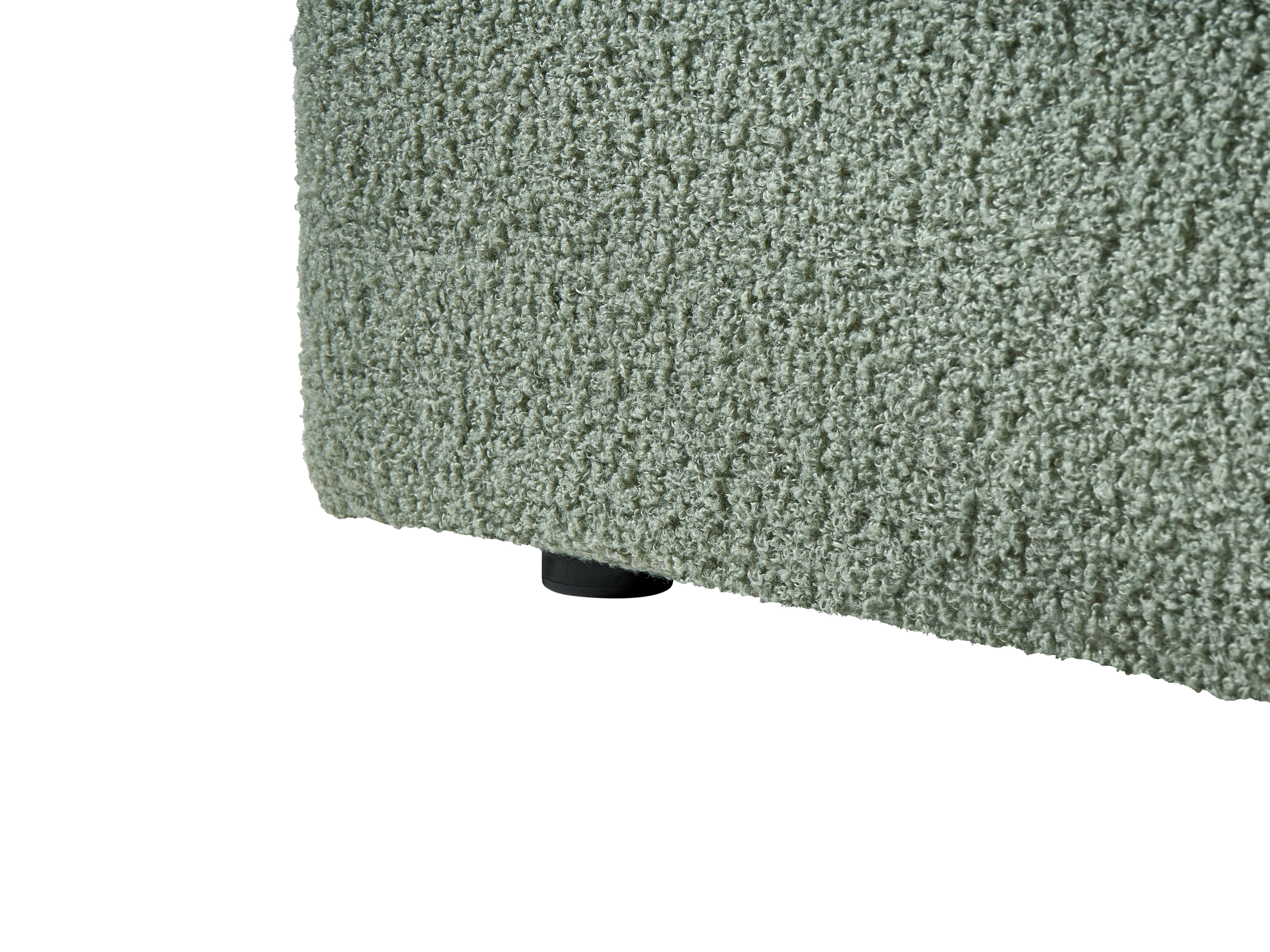 Bed met opbergruimte Bouclé LORIENT 140 x 200 cm Groen