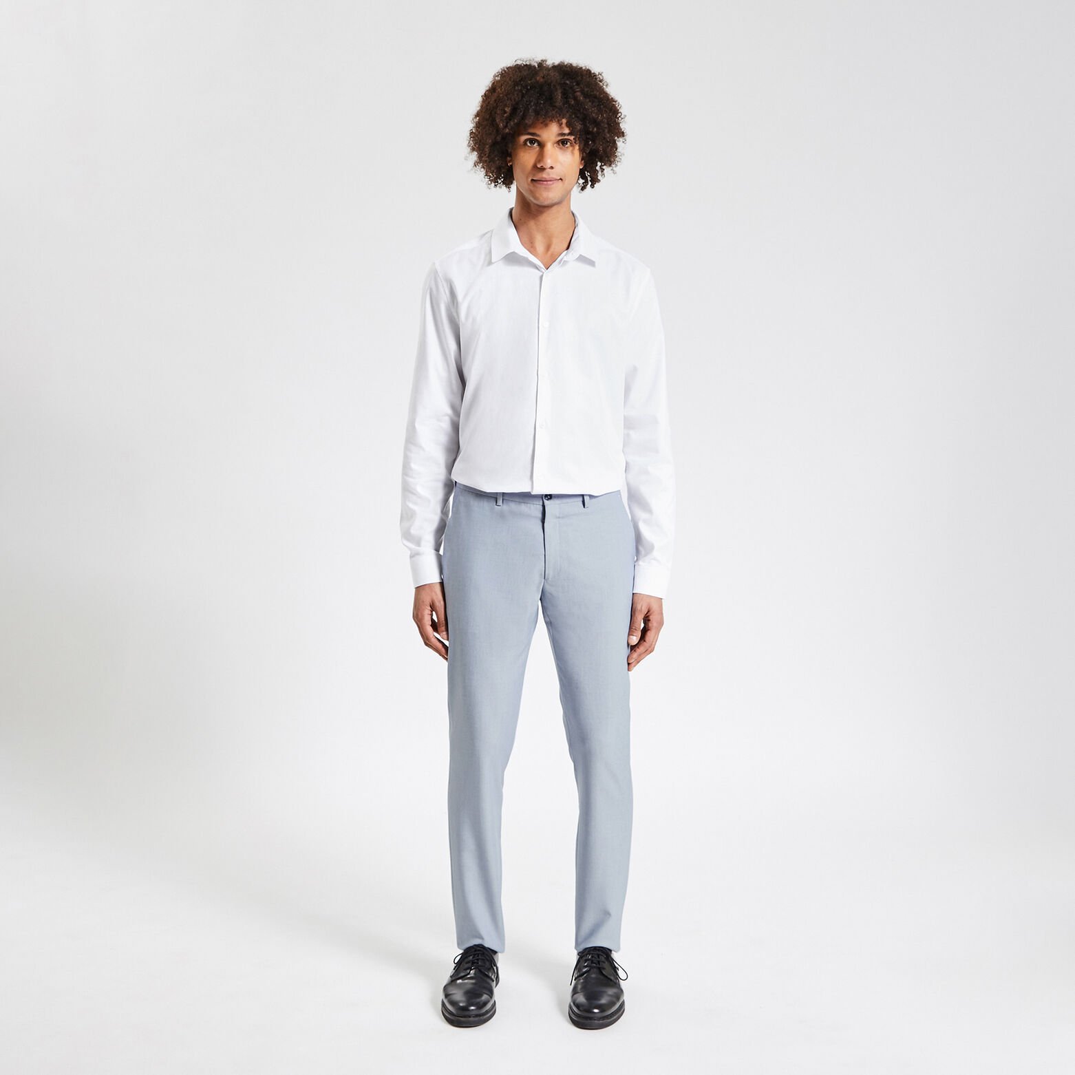 Pantalon de costume slim bi-ton Bleu moyen