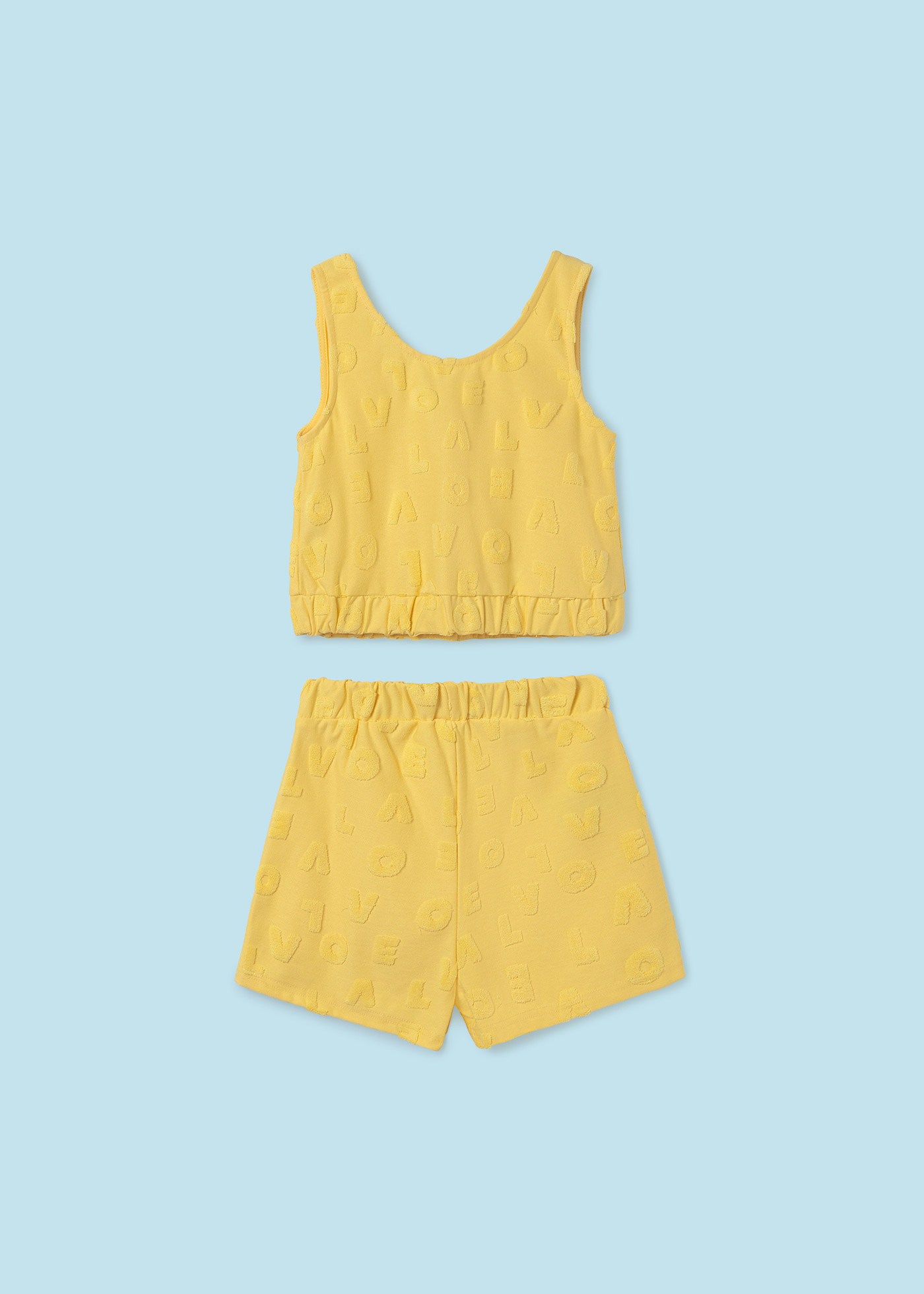Conjunto de 2 peças para meninas, tecido atoalhado Wasabi