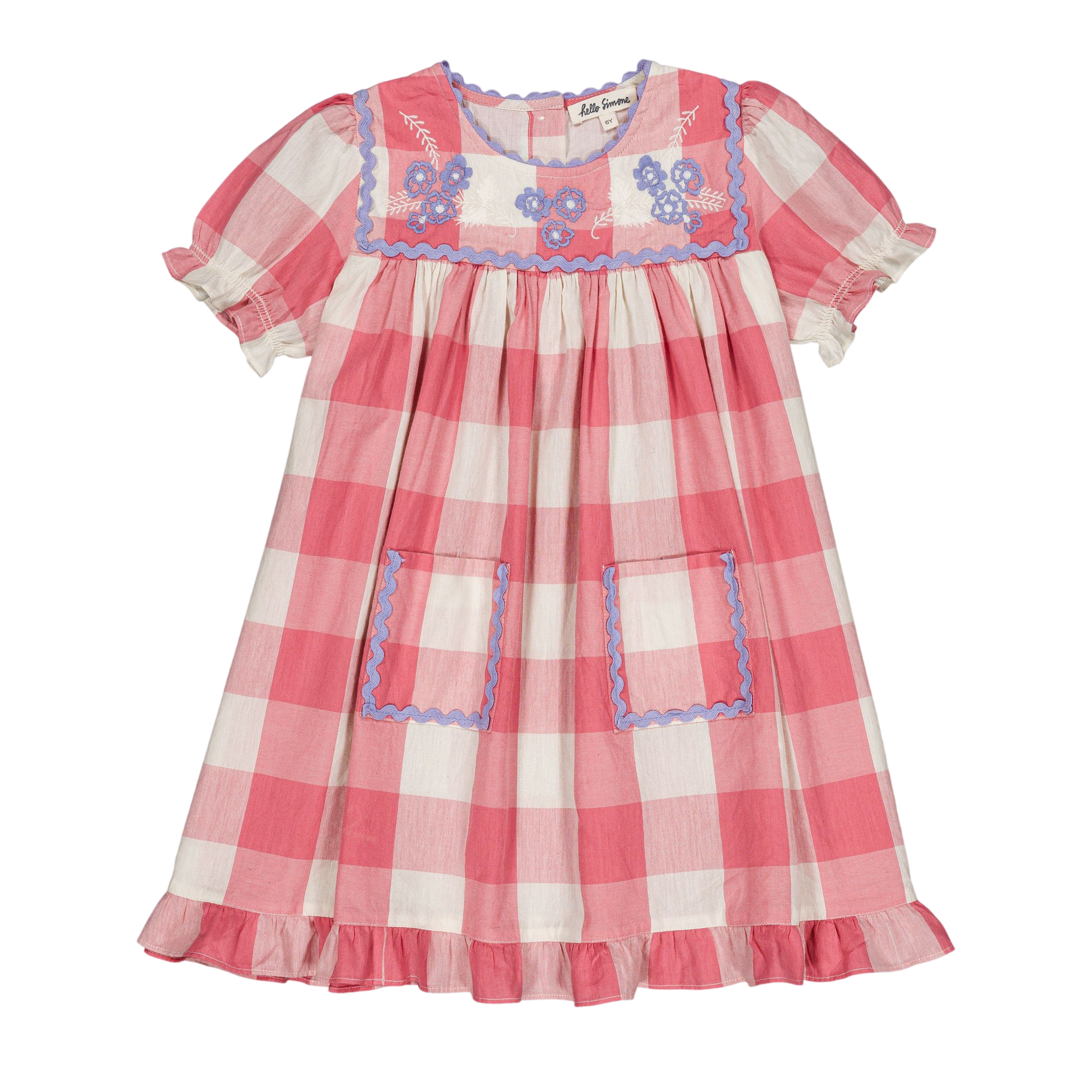 Kleid Lousiette Check Rose