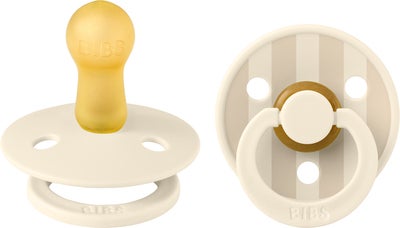 BIBS Studio Colour Smokk 2-Pack Lateks Str 2 Rund, Pin/Ivory Vanilla Mix
