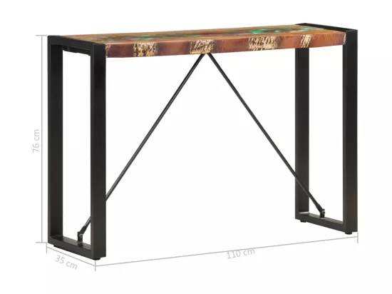 Table console 110x35x76 cm Bois de récupération massif