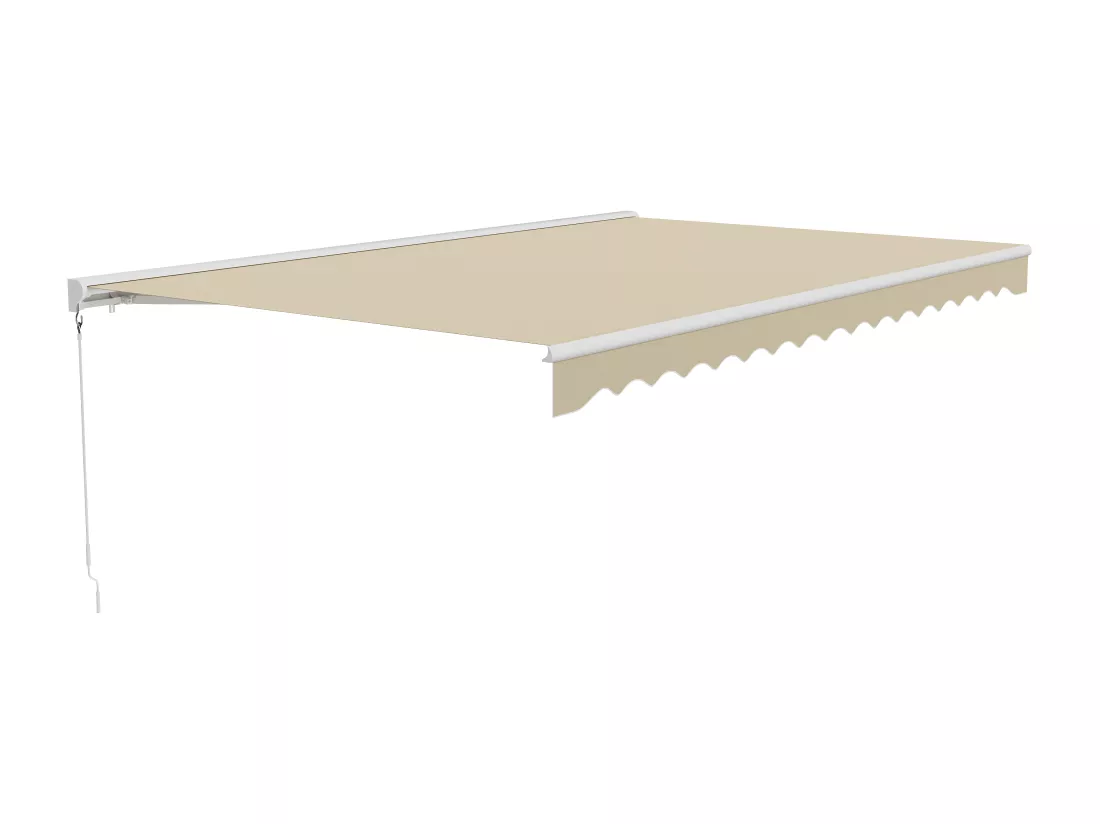 Store banne motorisé avec semi-coffre 5 x 3 m - beige - COFANA