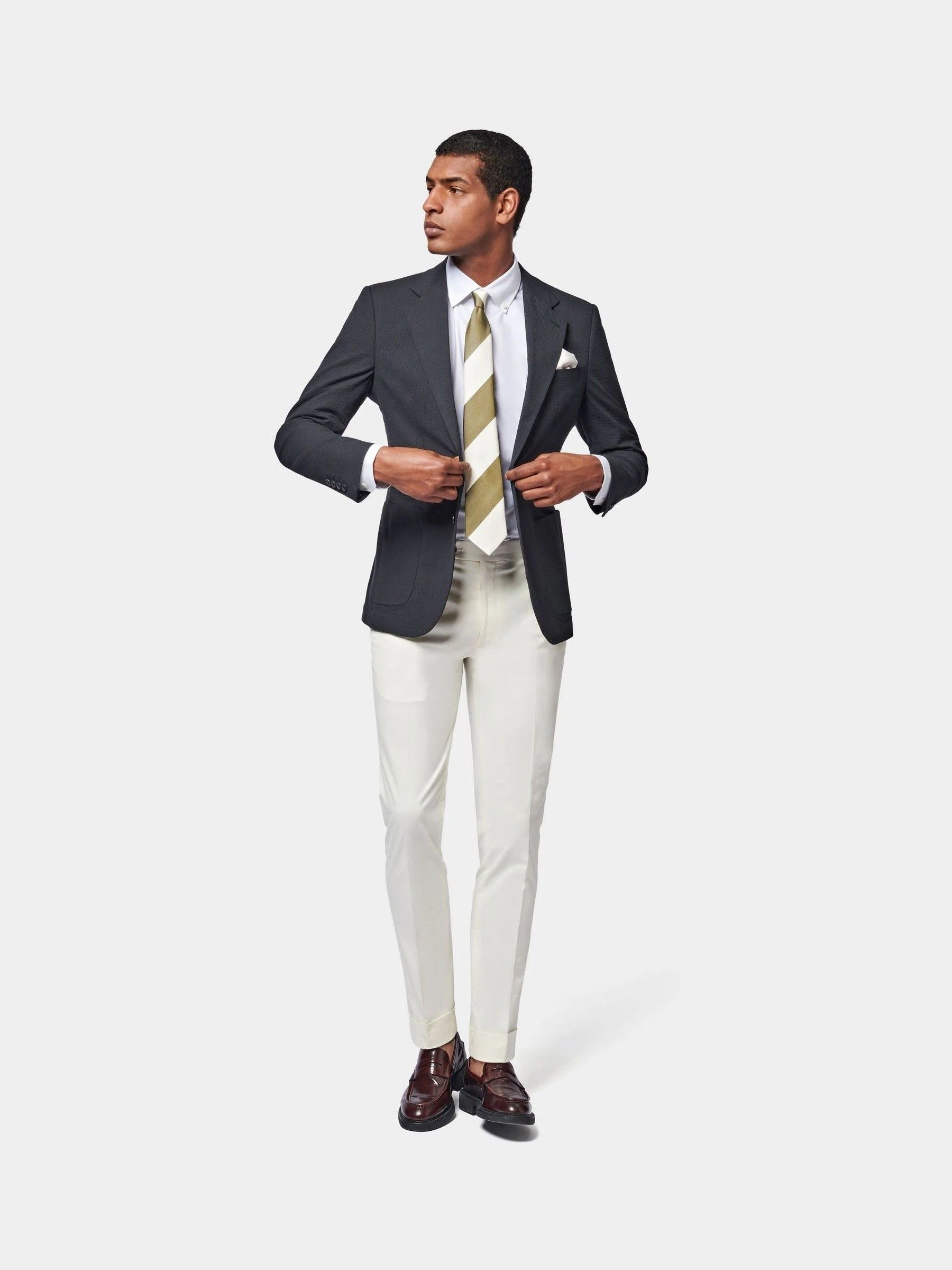 Wit - Peckham Rye Oxford-overhemd met lange mouwen van 100% katoen