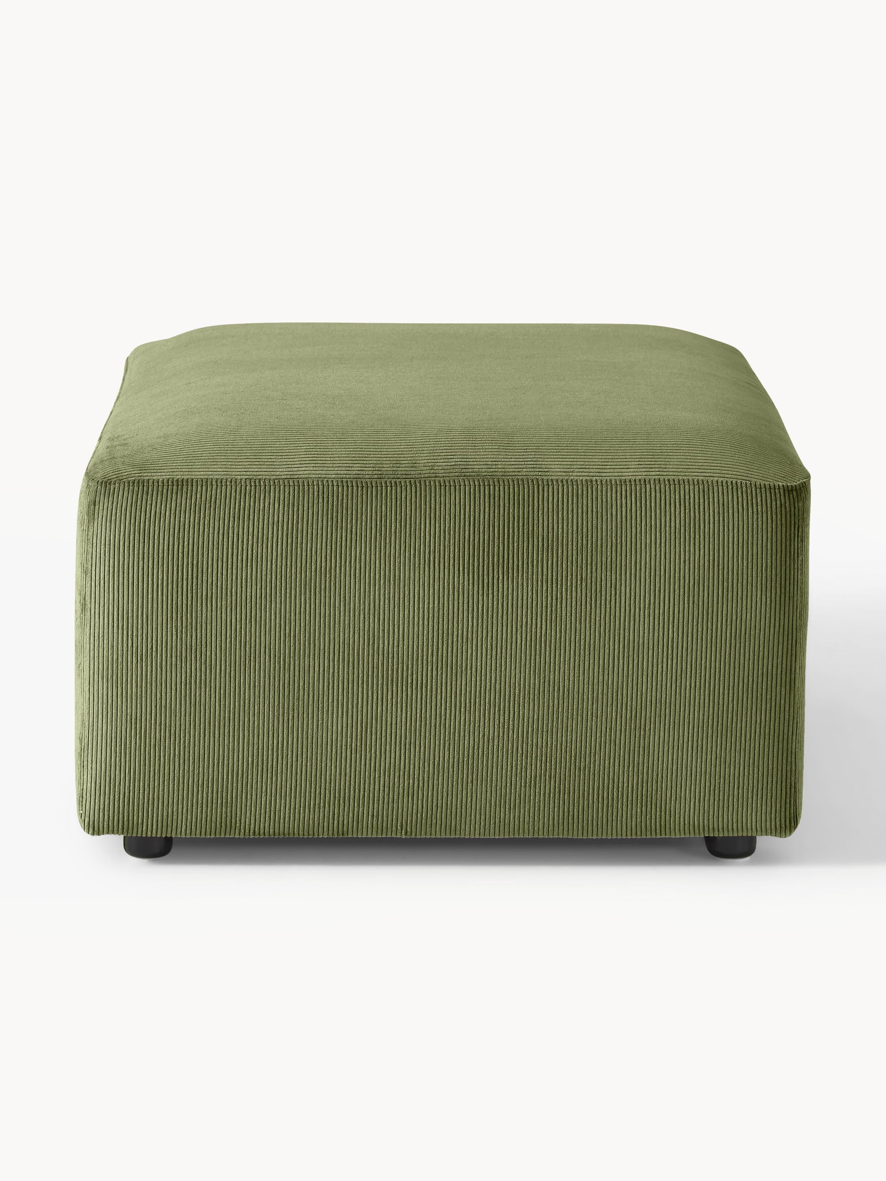 Corduroy poef Melva, B 99 x D 72 cm
