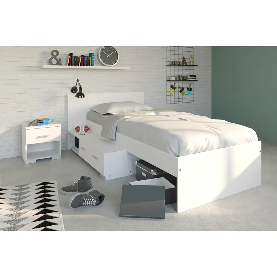 Bed Timo - wit - 90x200 cm