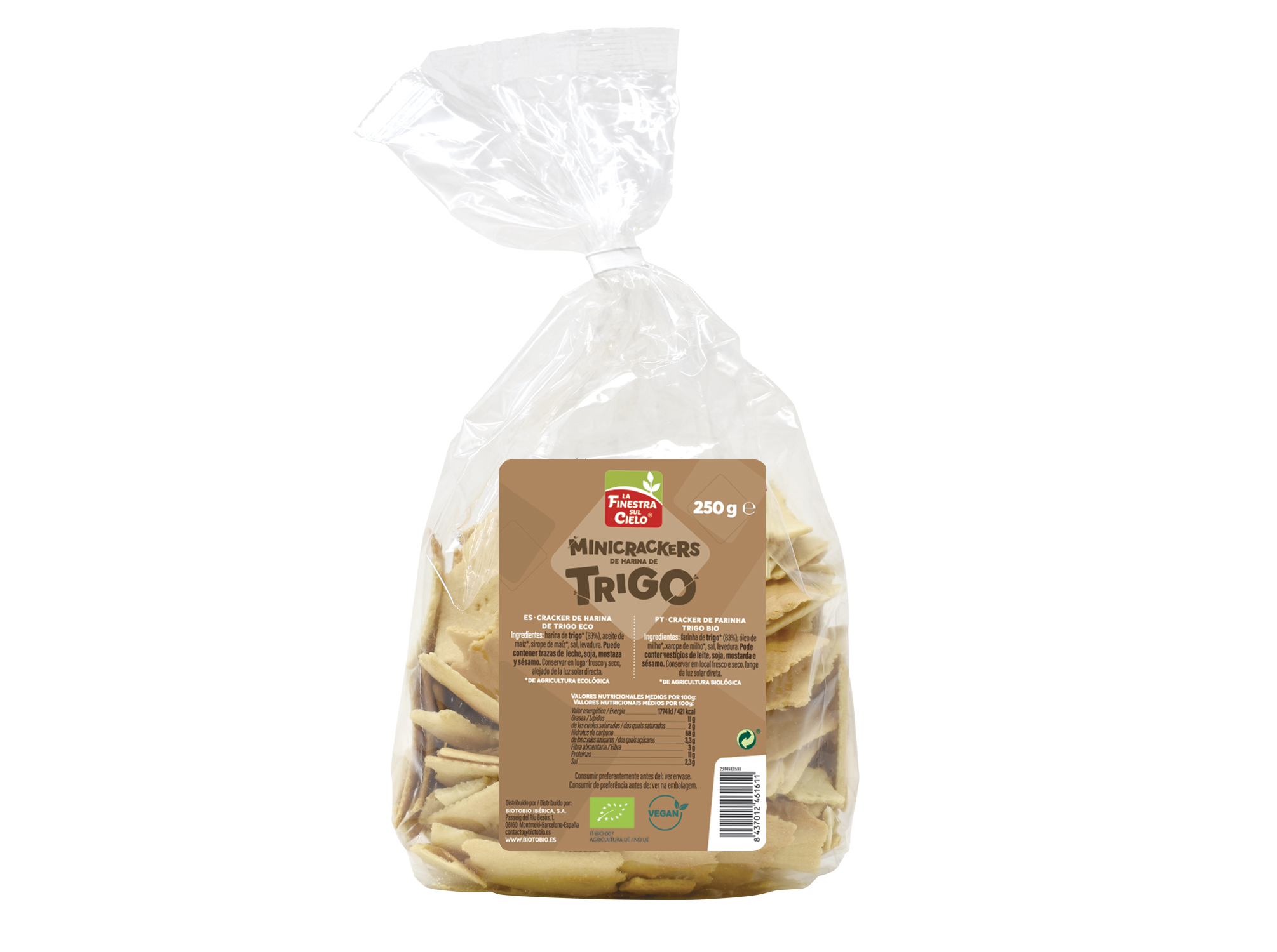 MINI CRACKERS LA FINESTRA TRIGO BIO 250 G