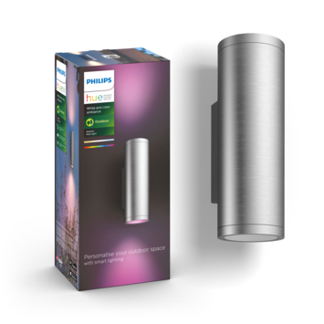 Philips Hue muurlamp Appear RVS - wit en gekleurd licht 8W