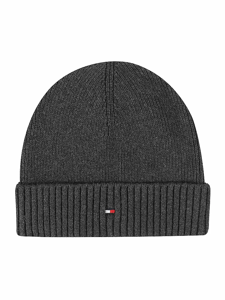 TOMMY HILFIGER Mütze - Haube ESSENTIAL  grau