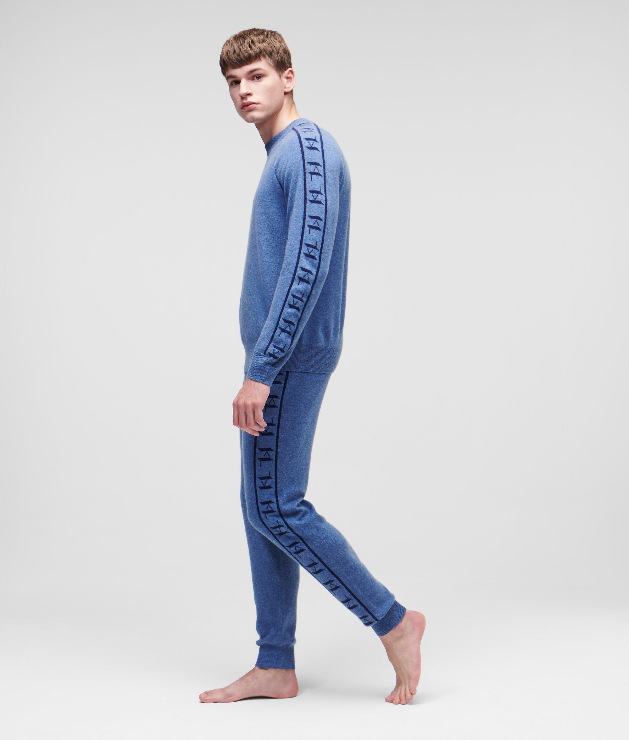 JOGGING KL MONOGRAM EN CACHEMIRE JACQUARD