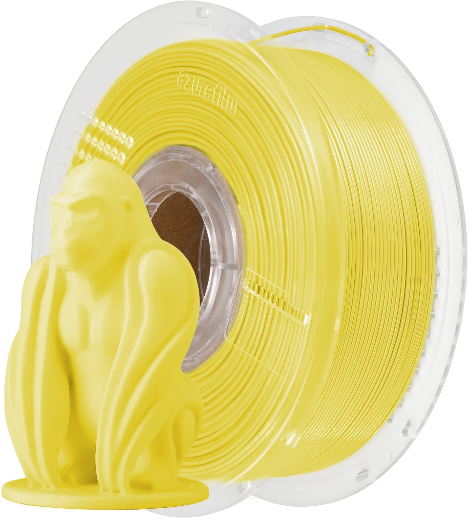 AzureFilm  PETG Banana Yellow Pastel, 1,75 mm / 1000 g    Hochwertiges Universal-Filament in Pastellfarben