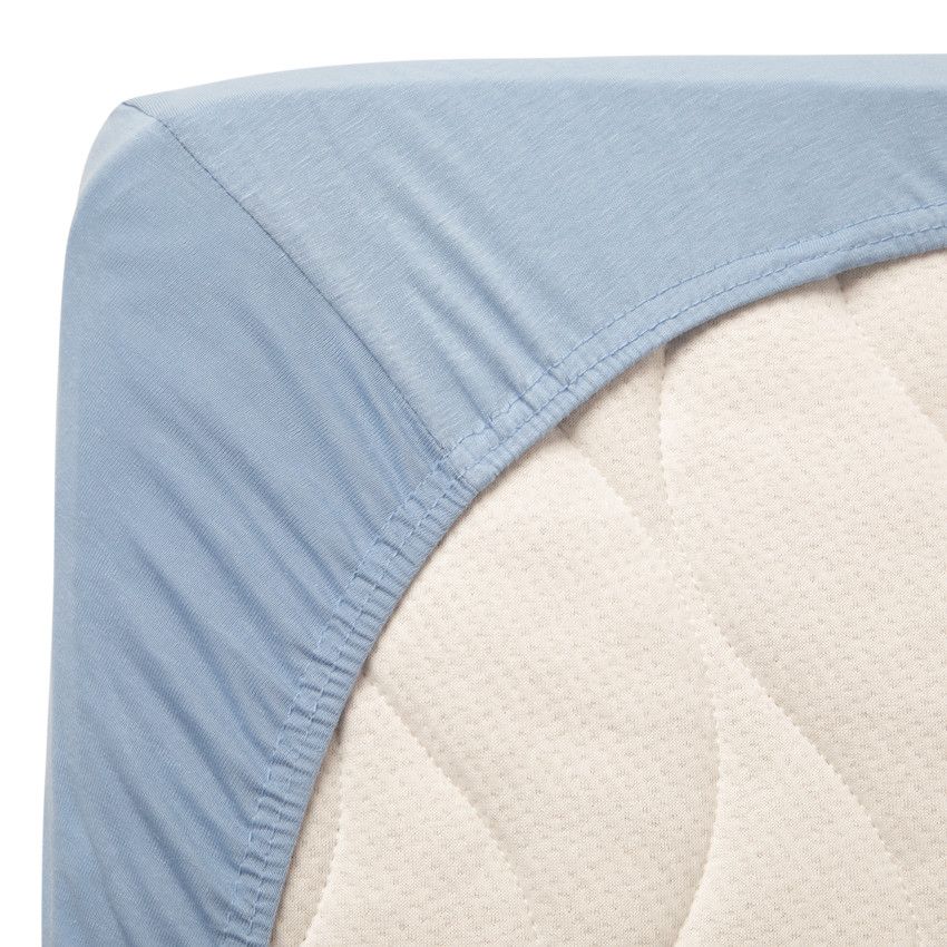 Drap housse en jersey 60 x 120 cm - Bleu marine
