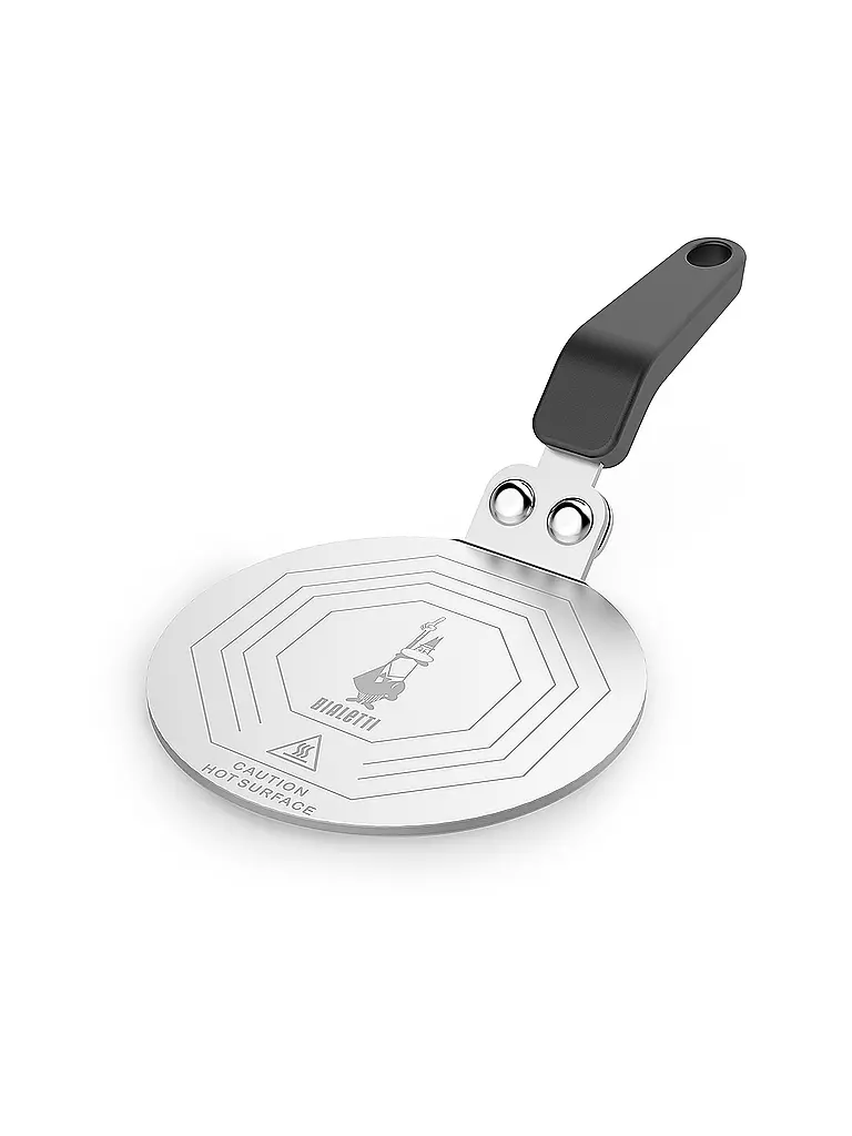 BIALETTI Induktionsplatte für Espressokocher 13cm Edelstahl silber