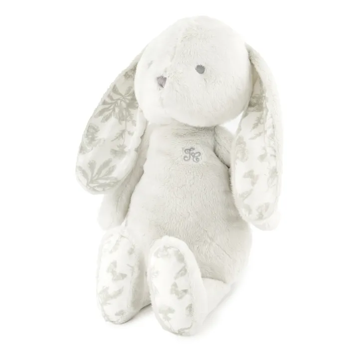 Tartine et Chocolat Peluche Augustin le lapin Toile de Jouy | Gris clair