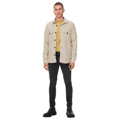 Chemise à manches longues homme Onsmilo Solid ONLY AND SONS
