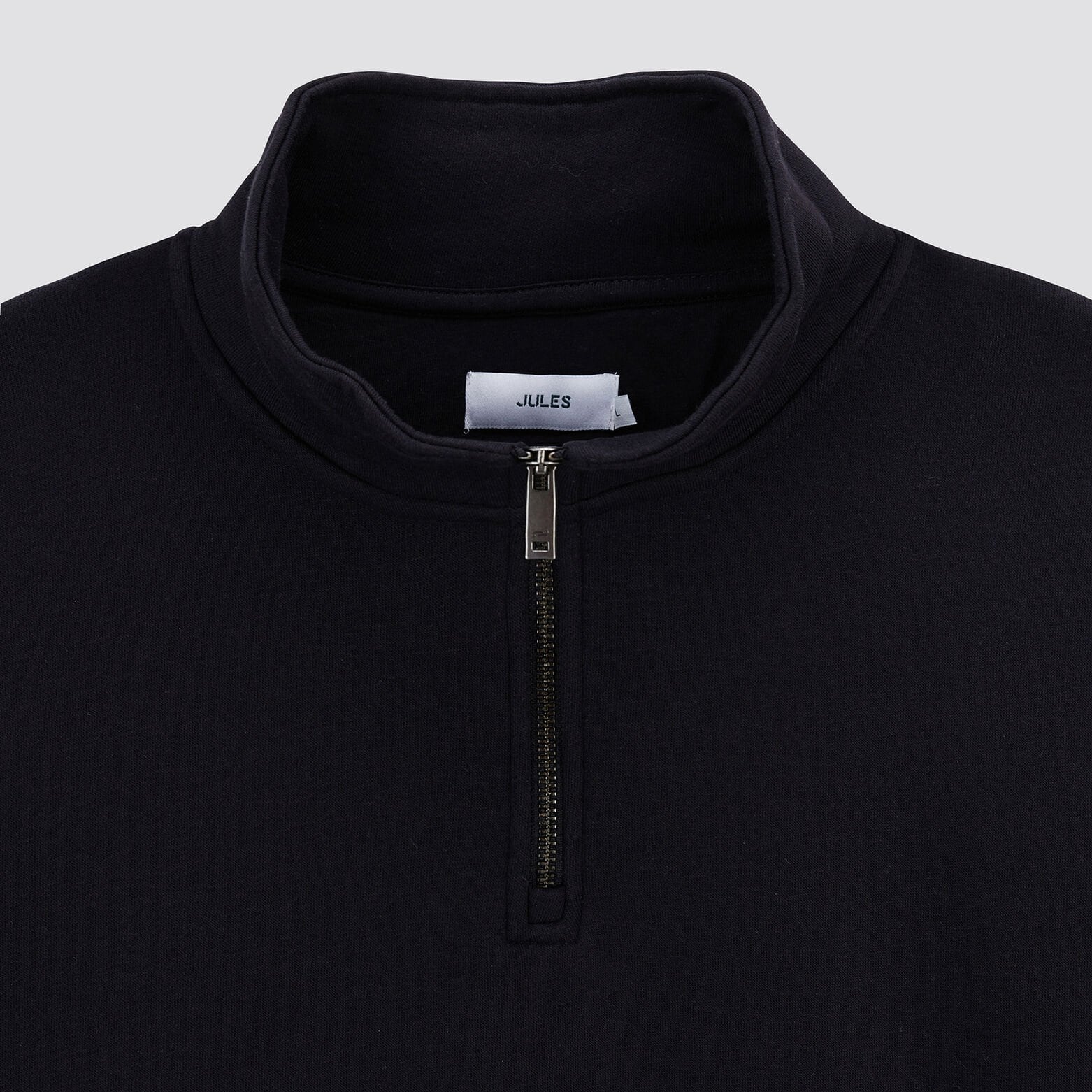 Sweat à col montant zippé Bleu foncé