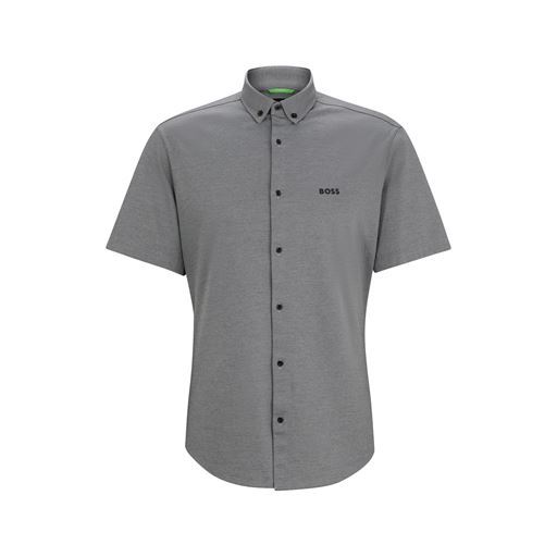 Boss Green Kortærmet Skjorte, Light Grey, XL