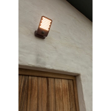 LUTEC wandlamp Atlantis donkergrijs 14W warm wit licht met bewegingssensor