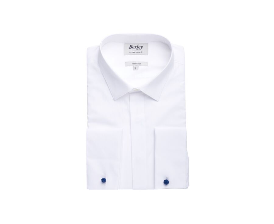Chemise blanche à boutons de manchettes - OLIVIO