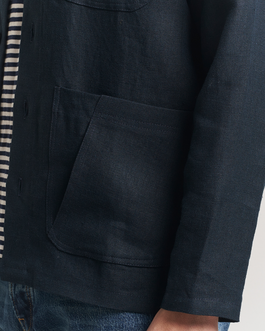 Peregrine Grange Linen Shacket Navy