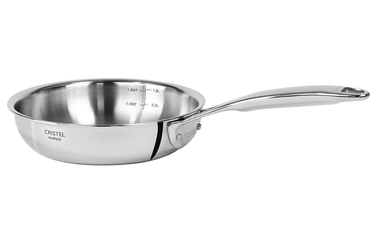 Bratpfanne Castel'Pro Fixe 18 cm<br>Pfanne aus Edelstahl mit festem Griffstiel