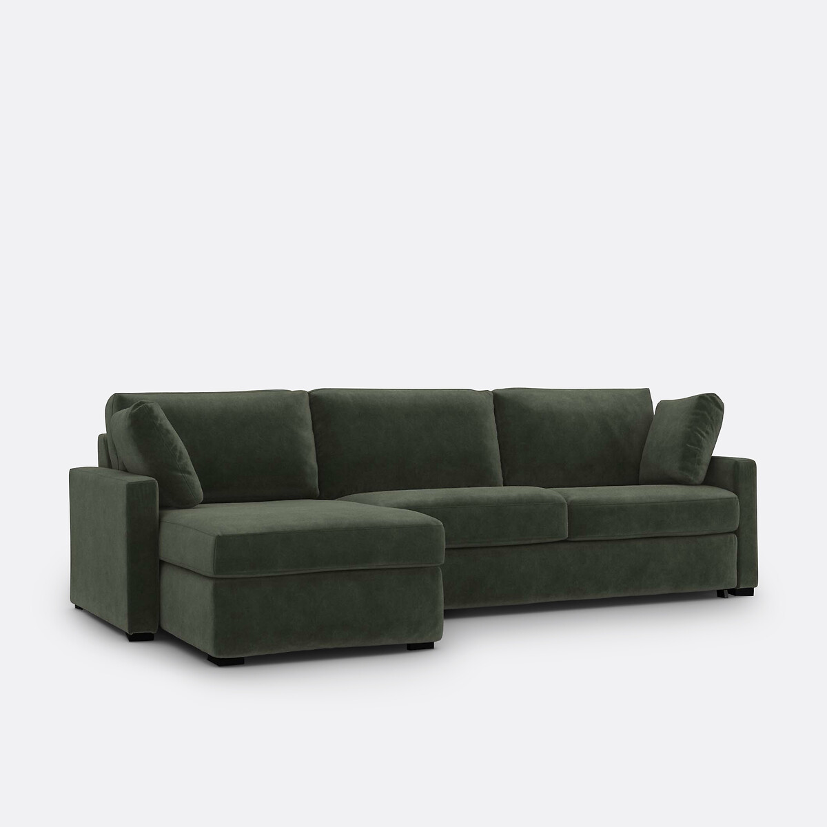 LA REDOUTE INTERIEURS<br>Sofá-cama de canto em veludo de espuma premium HR Timor