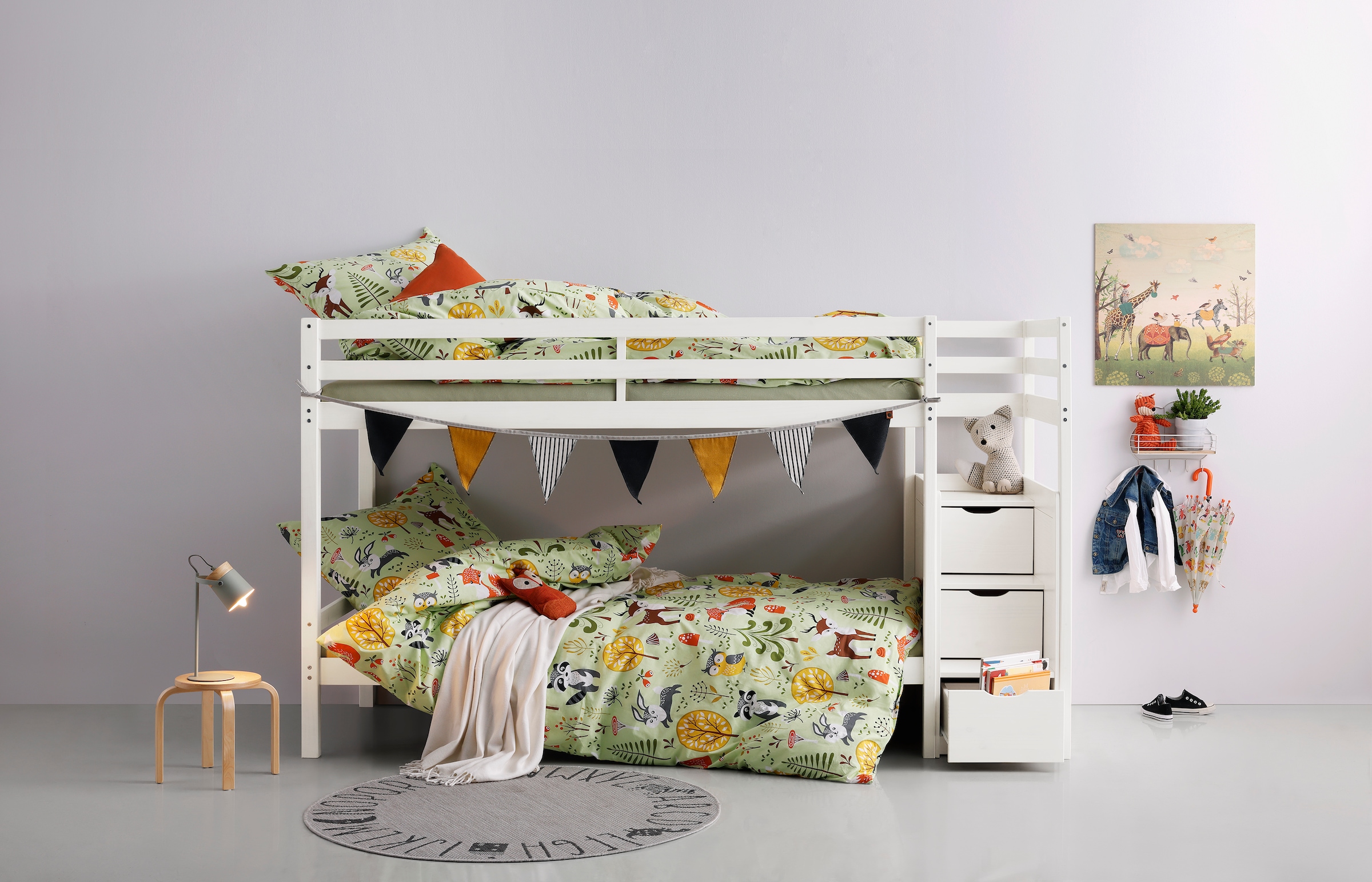 Lüttenhütt Etagenbett »Alpi, Belastbarkeit 250 KG!« Kiefernholz, Etagenbett, inklusive Lattenrost, Liefefläche 90x200 cm