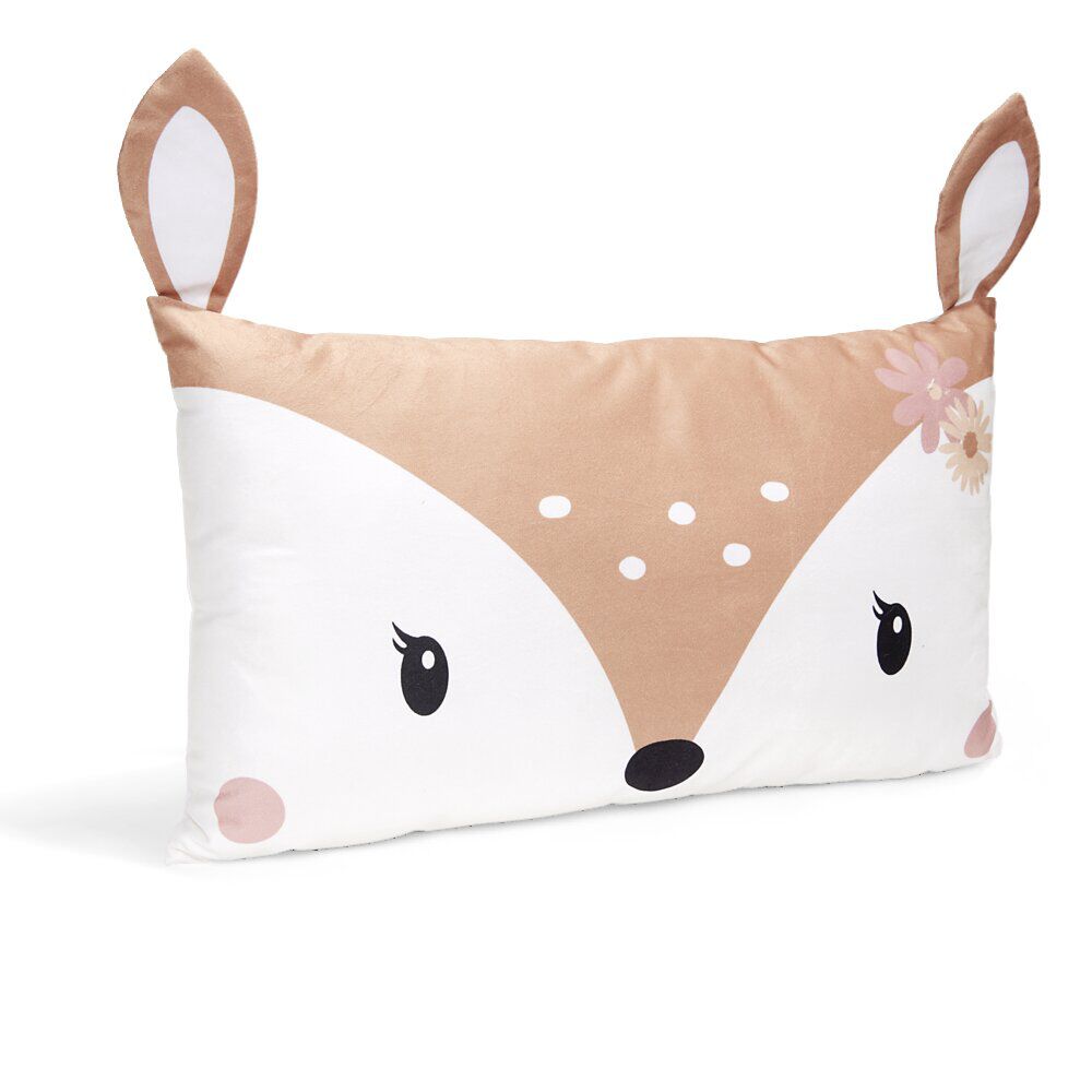 Coussin rectangulaire motif renard ou biche 30x50cm