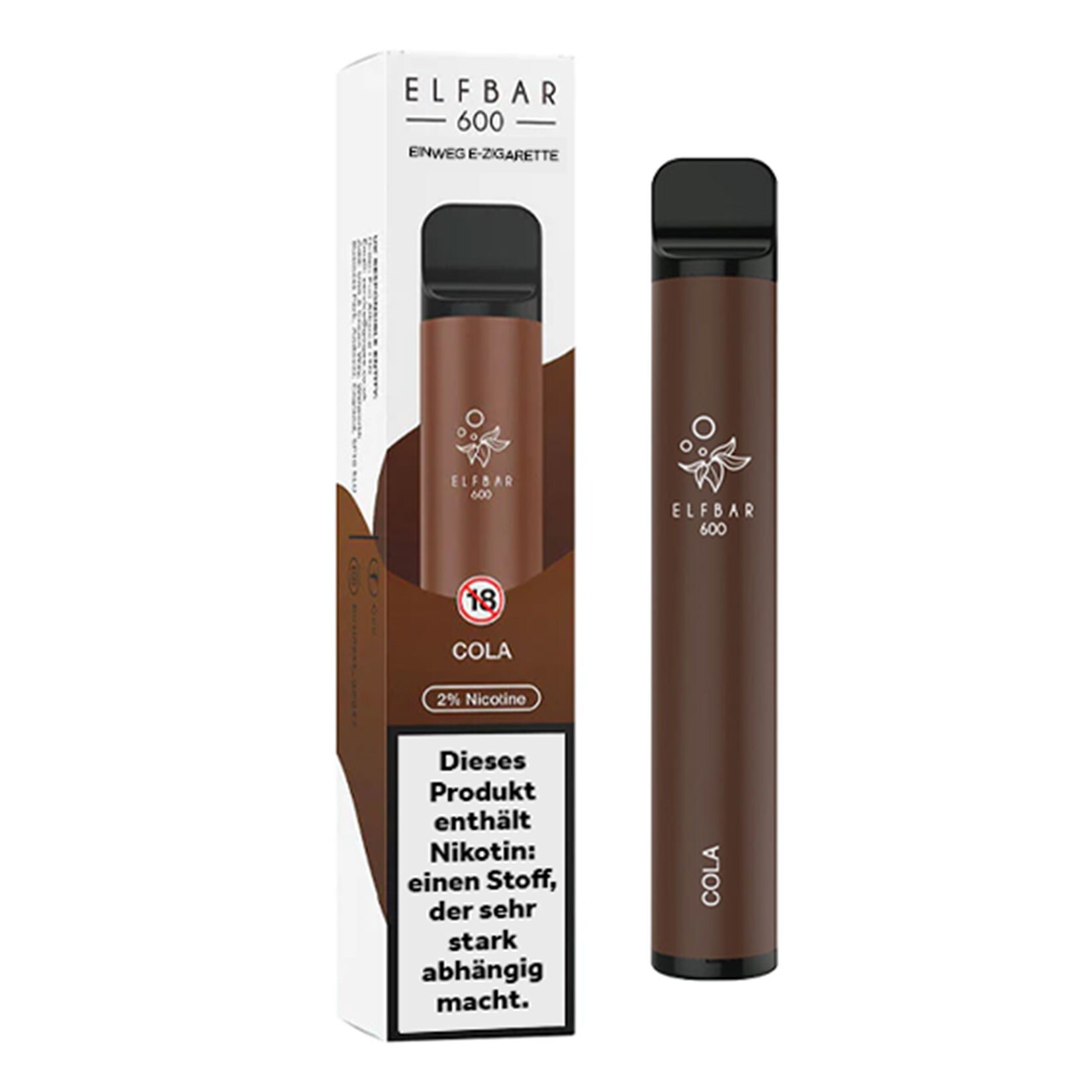Elf Bar 600 Einweg E-Zigarette Cola, 2 ml, 2.0% Nikotin