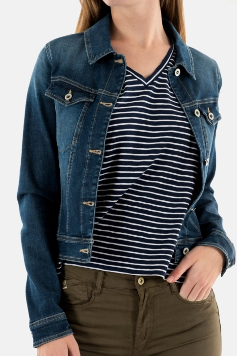 Blousons et vestes please v491 1670 blu denim
