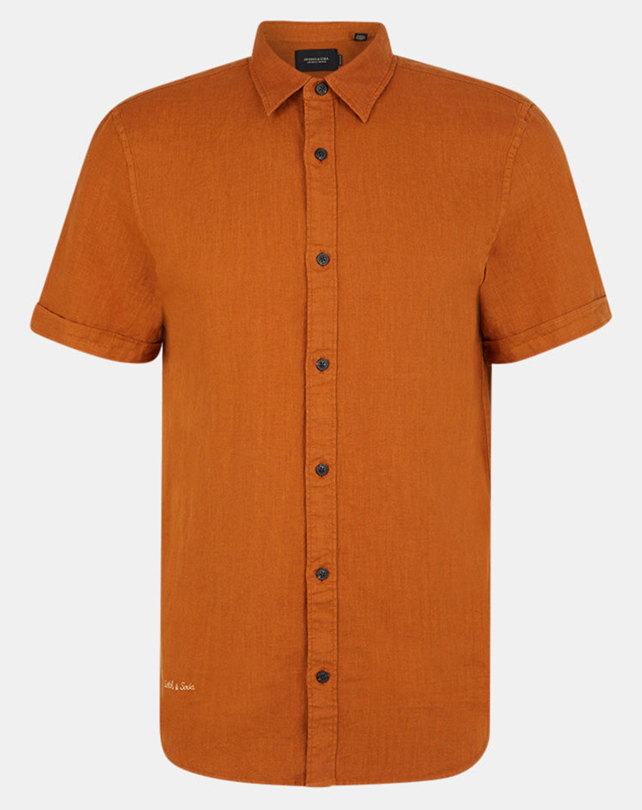 Scotch & Soda Chemise 100% Lin Regular Fit marron