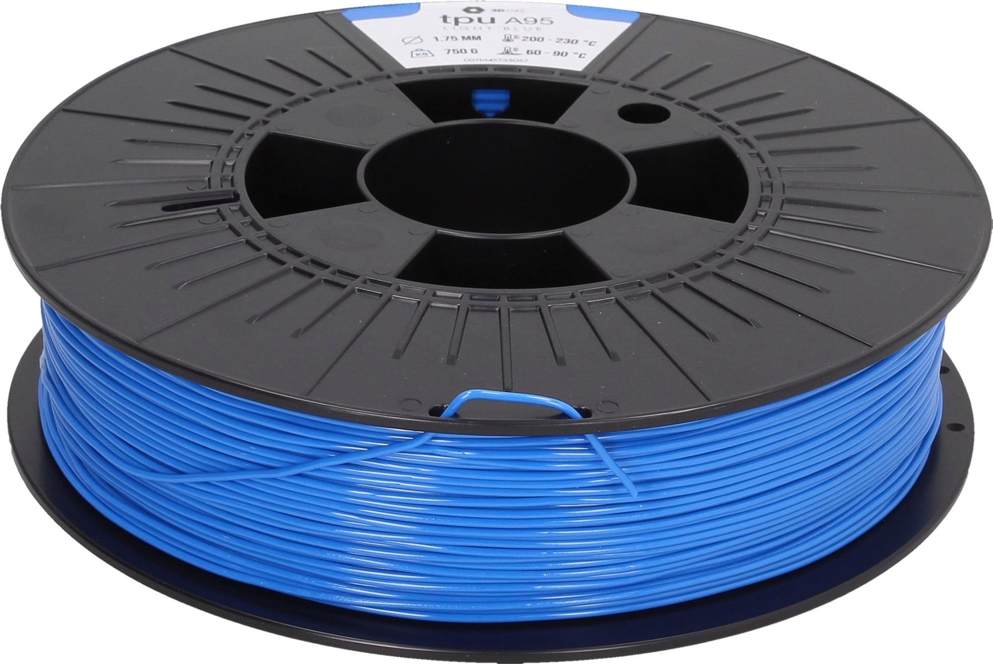 3DJAKE  TPU A95 Hellblau, 2,85 mm / 750 g    Flexibles TPU Filament mit Shore-Härte A95 in Hellblau